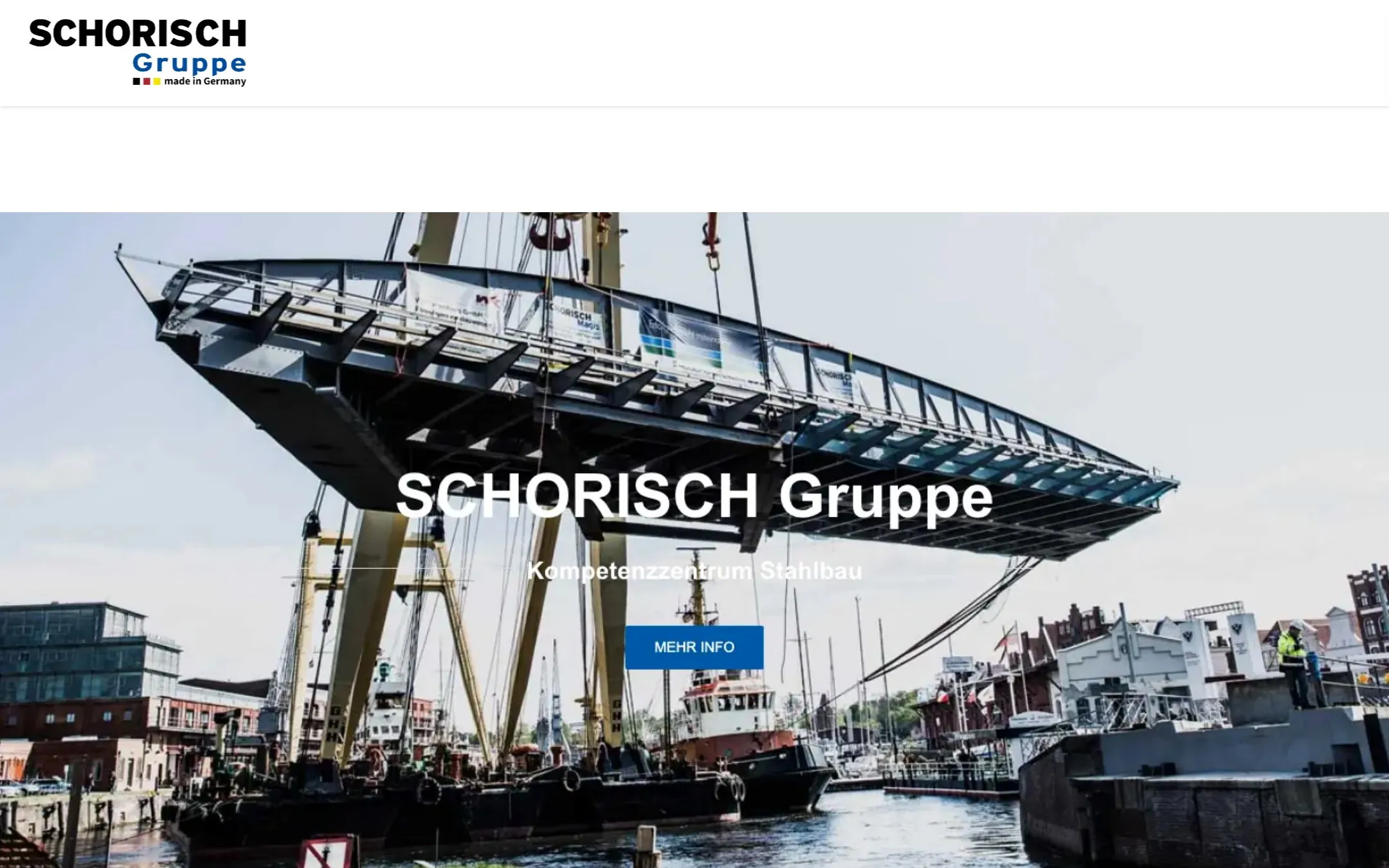 Homepage design for SCHORISCH Gruppe