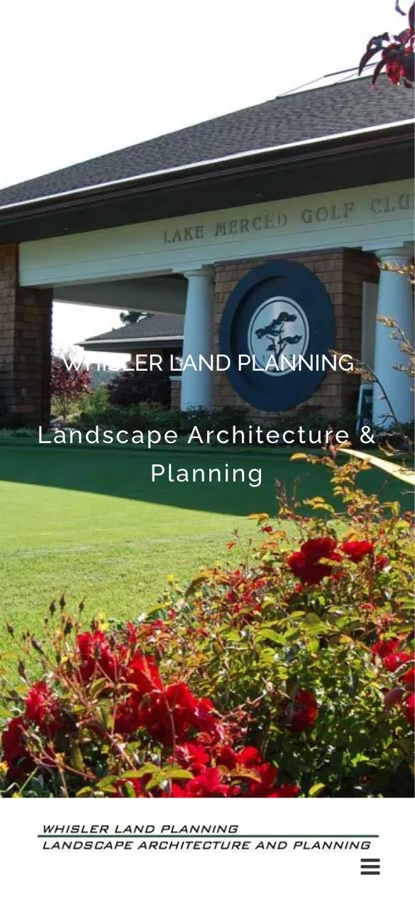 Mobile homepage design for Whisler Land Planning