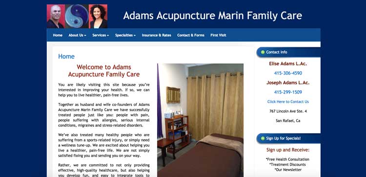Adams Acupuncture Marin Family Care